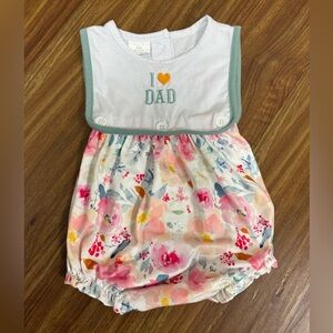 Boutique- Floral Baby Romper - Pink and White